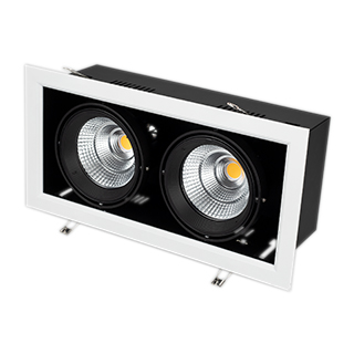 Светильник CL-KARDAN-S375x190-2x25W White6000 (WH-BK, 30 deg) (Arlight, IP20 Металл) | Arlight 028862