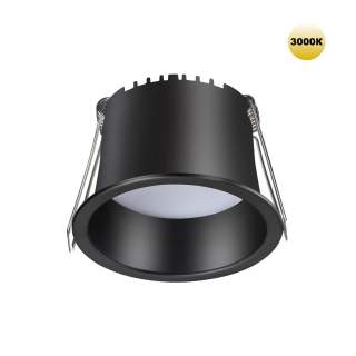 359233 SPOT NT23 282 черный Светильник встраиваемый светодиодный IP20 LED 6W 220V 360Лм 3000К TRAN | Novotech NT359233