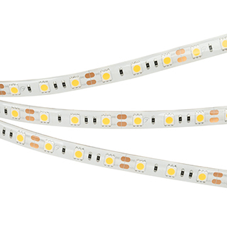 Лента RTW 2-5000SE 12V Warm 2x (5060, 300 LED, LUX) (Arlight, 14.4 Вт/м, IP65) | Arlight 014692