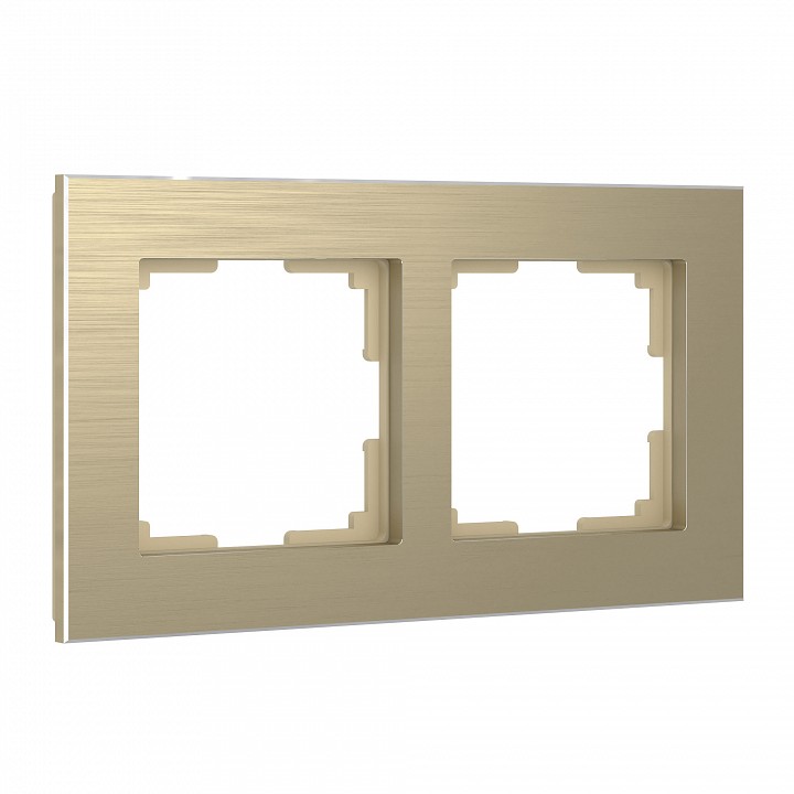 Рамка на 2 поста Werkel Aluminium (шампань) W0021711 | Werkel WRKa052313