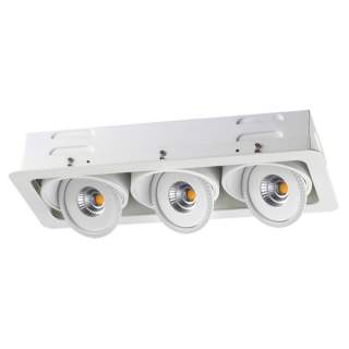 357579 SPOT NT18 112 белый Встраиваемый светильник IP20 LED 3000K 3*7W 85-265V GESSO | Novotech NT357579