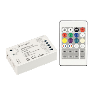 Контроллер ARL-4022-RGBW White (5-24V, 4x4A, ПДУ 24кн, RF) (Arlight, IP20 Пластик) | Arlight 032358