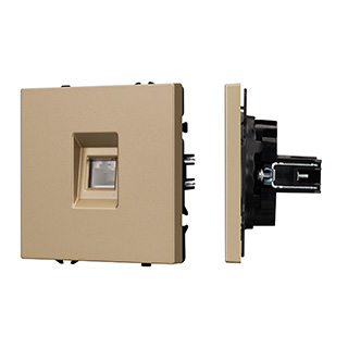 Механизм компьютерной розетки SCT-NOBE-MPC1-SFPL-GD (RJ-45, CAT6) (Arlight, -) | Arlight 054306