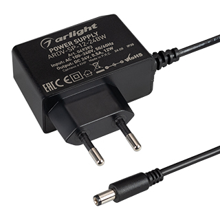 Блок питания ARDV-SP-12-24BW (24V, 0.5A, 12W) (Arlight, Адаптер) | Arlight 049393
