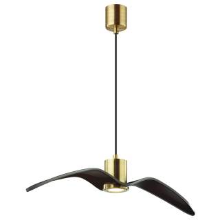 4900/1B PENDANT ODL22 289 чёрный/бронзовый/стекло Подвес GU10 1*5W BIRDS | Odeon Light OL4900/1B