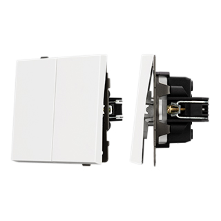 Механизм выключателя двухклавишный проходной SWT-TENDO-MKP2-PL-WH (230V, 10A) (Arlight, -) | Arlight 054066