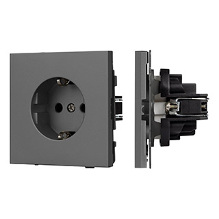 Механизм электрической розетки SCT-NOBE-MEU1-SFPL-GR (230V, 16A) (Arlight, -) | Arlight 054279