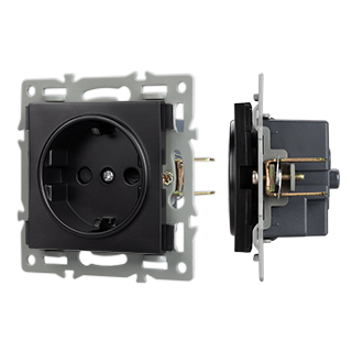 Механизм электрической розетки SCT-MEU1-PL-BK (250V, 16A) (Arlight, -) | Arlight 043731