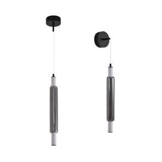 6556/15WCL LEDIO LN26 черный/дымчатый, металл/акрил/стекло Бра/подвес LED 15W 4000К 220V TRENDY | Lumion LN6556/15WCL