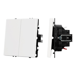 Механизм выключателя двухклавишный проходной SWT-NOBE-MKP2-SFPL-WH (230V, 10A) (Arlight, -) | Arlight 054242