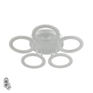 8027/55CL LEDIO LN25 247 белый/белый, металл/акрил Потолочный светильник с ПДУ LED 55W 3000-6000К 220V KALIFA | Lumion LN8027/55CL
