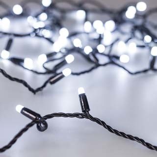 Светодиодная гирлянда ARD-STRING-CLASSIC-10000-BLACK-100LED-MILK-STD White (230V, 7W) (Ardecoled, IP65) | Arlight 031206