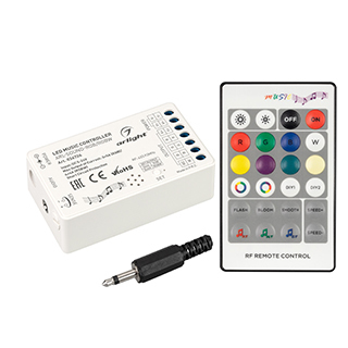 Аудиоконтроллер ARL-SOUND-RGB/RGBW (12-24V, 4x4A, RF ПДУ 24кн) (Arlight, IP20 Пластик) | Arlight 034726