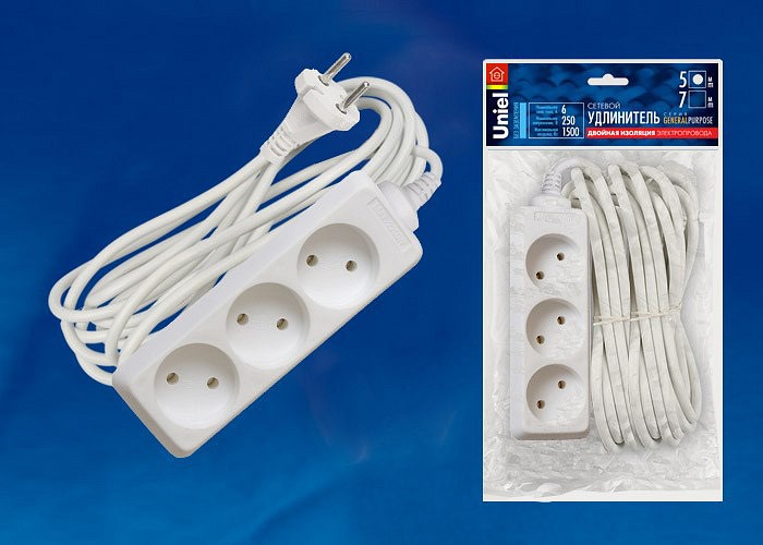 Удлинитель Uniel S-Cp3 S-CP3-5 | Uniel ULUL_00002841