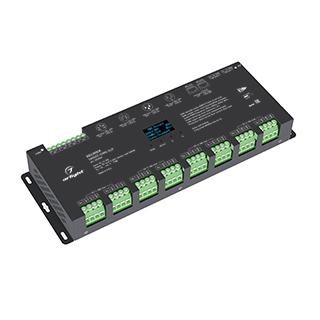 Декодер SMART-DMX-SUF (12-24V, 24x5A, XLR3, RJ45) (Arlight, IP20 Металл) | Arlight 033769