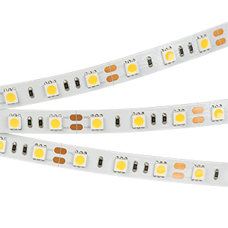 Лента RT2-5050-60-12V White (300 LED) (NormaLED, 14.4 Вт/м, IP20) | Arlight 014384