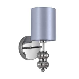 8338/1W MODERNI хром/серый, металл/стекло/текстиль Бра E14 40W 220V ILMIRA | Lumion LN8338/1W