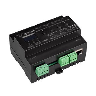 INTELLIGENT ARLIGHT Релейный модуль DALI-SWITCH-708-82-4G-D2-DRO-RDM-DIN Black (230V, 4x10A, DMX512) (IARL, IP20 Пластик) | Arlight 050430