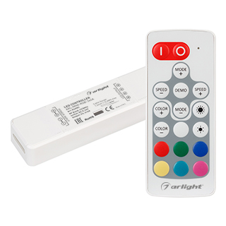Контроллер ARL-MINI-RGB-3x4A (5-24V, RF ПДУ 18кн) (Arlight, IP20 Пластик) | Arlight 024983