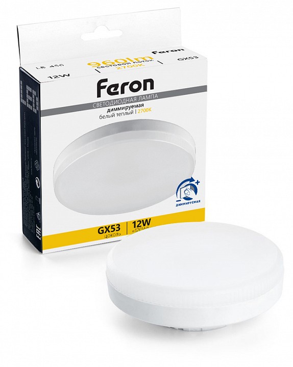 Лампа светодиодная Feron LB-456 GX53 12Вт 2700K 51064 | Feron FE51064