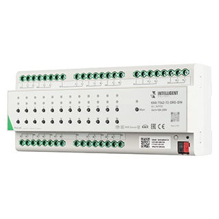 INTELLIGENT ARLIGHT Релейный модуль KNX-7242-72-DRO-DIN Grey (BUS, 24x10A) (IARL, IP20 Пластик) | Arlight 049900