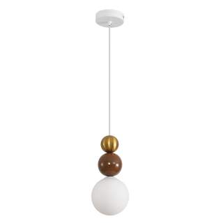 8257/1 SUSPENTIONI LN26 золото/коричнеый/белый, металл/стекло Подвес G9 1*20W 220V BONBONES | Lumion LN8257/1