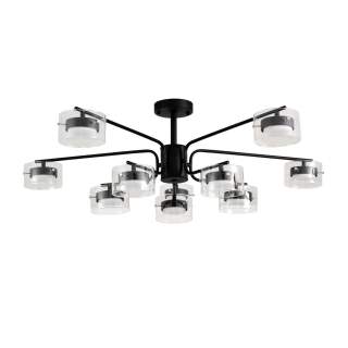 8349/10C COMFI черный/прозрачный, металл/стекло Светильник потолочный LED GX53 10*7W 220V NATALINA | Lumion LN8349/10C