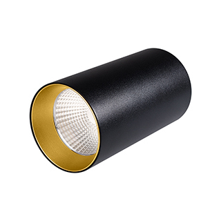 Светильник накладной SP-POLO-R85-1-15W Day White 40deg (Black, Gold Ring) (Arlight, IP20 Металл) | Arlight 022952
