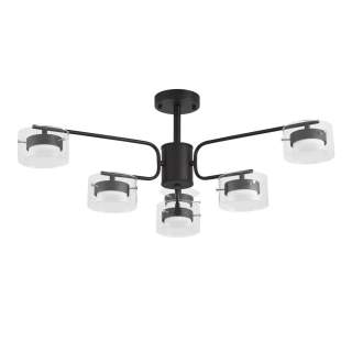 8349/6C COMFI черный/прозрачный, металл/стекло Светильник потолочный LED GX53 6*7W 220V NATALINA | Lumion LN8349/6C