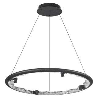 7001/55L HIGHTECH ODL25 253 Подвесной светильник черный ice crack/акрил разд. Вкл. с ПДУ IP20 LED 55W 1873Лм 3000/4000/5700K CRI > 90 CAYON | Odeon Light OL7001/55L