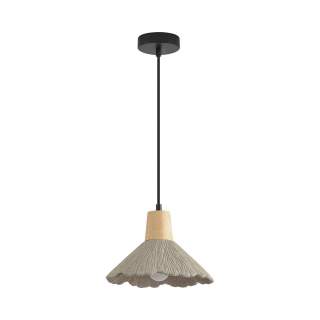8351/1A SUSPENTIONI черный/серый/бежевый, металл/дерево/цемент Подвес E27 60W 220V EOLIANA | Lumion LN8351/1A