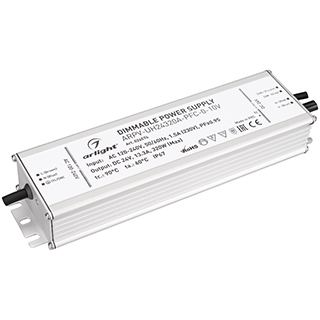 Блок питания ARPV-UH24320A-PFC-0-10V (24V, 13.3A, 320W) (Arlight, IP67 Металл, 7 лет) | Arlight 026574