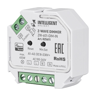 INTELLIGENT ARLIGHT Диммер ZW-601-DIM-IN (100-240V, 1x2A) (INTELLIGENT ARLIGHT, Пластик) | Arlight 025611