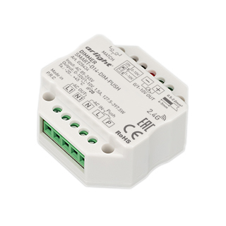 Диммер SMART-D14-DIM-PUSH (230V, 1.5А, 0-10V, 2.4G) (Arlight, IP20 Пластик) | Arlight 028434