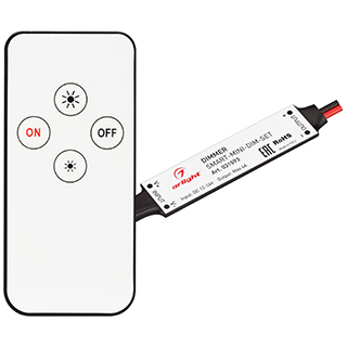 Диммер SMART-MINI-DIM-SET (12-24V, 1x4A, ПДУ 4кн, IR) (Arlight, IP20 Пластик) | Arlight 031593