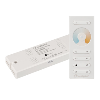 Контроллер SR-2839MIX White (12-24V, 2x5A, ПДУ) (Arlight, IP20 Пластик) | Arlight 024408