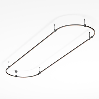 Основание ART-APRIORI-OVAL-ROD-200-3000x1000 (BK) (Arlight, IP20 Металл) | Arlight 048507