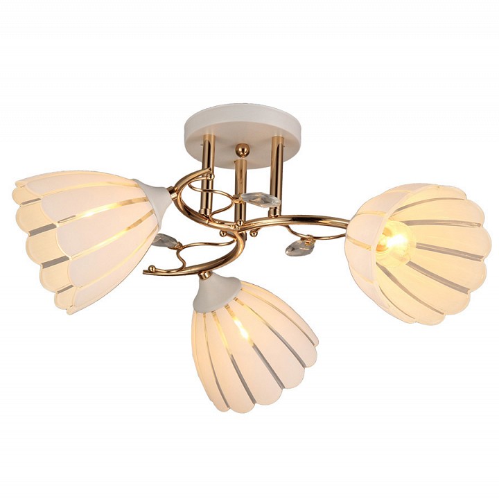Люстра на штанге Imex MD.2915 MD.2915-3-S FGD+WH | Imex IMXMD.2915_3_SFGDWH