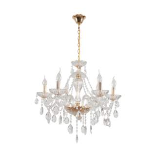8376/6 CLASSI LN золото/прозрачный, металл/хрусталь Люстра подвесная E14 6*40W 220V ALISSA | Lumion LN8376/6