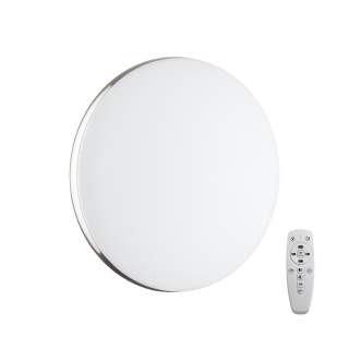 7600/DL TAN SN Светильник пластик/белый/хром LED 48Вт ДУ 2.4G /SMART 3000-4200-6300К D400 IP43 пульт ДУ/ LampSmart RINGO | Sonex SN7600/DL