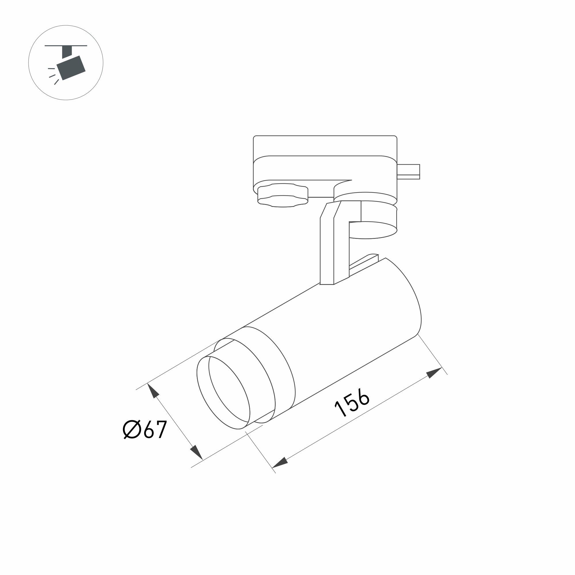 Arlight 031238 Светильник LGD-GELIOS-2TR-R67-20W Warm3000 (BK, 20-60 deg,  230V) (Arlight, IP20 Металл) - купить в Санкт-Петербурге. Цена - 6 076.62  руб.