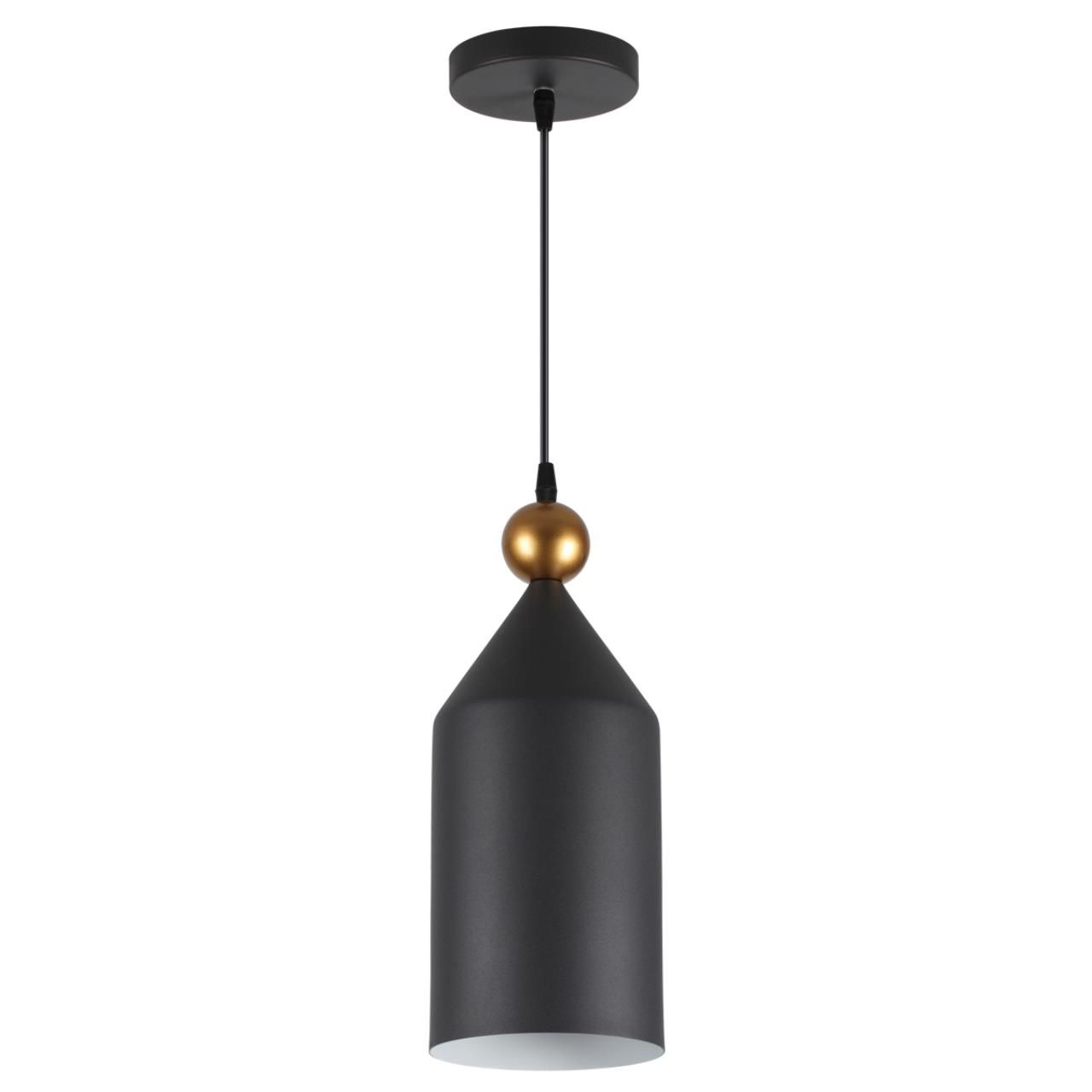 4091/1 PENDANT ODL19 375 темн.серый/золотой Подвес Е27 1*40W BOLLI Odeon  Light 4091/1